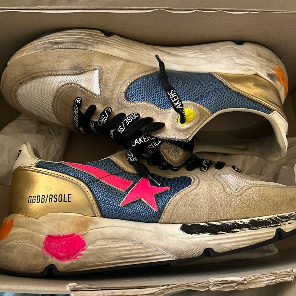 Women’s Golden Goose running distressed sneakers